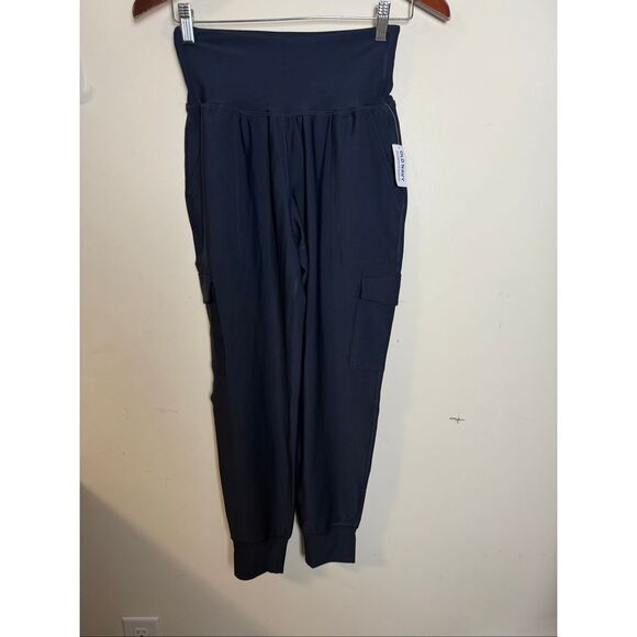 Old Navy High-Waisted PowerSoft Cargo Joggers Navy Small NWT - Picture 1 of 5